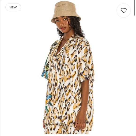 NEW Tell Your Friends SILK tiger jungle safari Hawaiian shirt blouse top Tristan - Picture 10 of 16